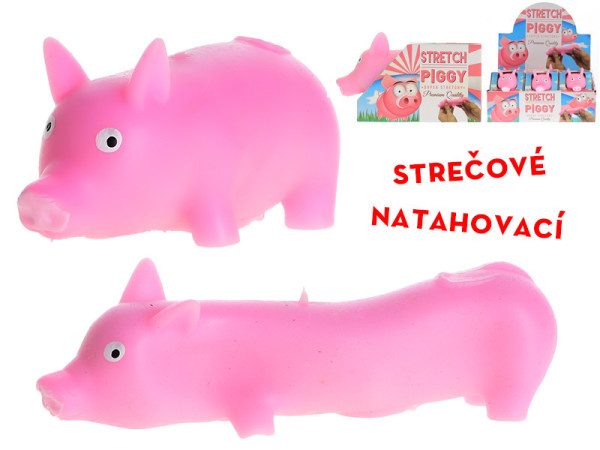 Prasátko strečové natahovací 10cm v krabičce