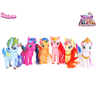 Unicorn jednorožec 13cm s otáčecí hlavou 6druhů