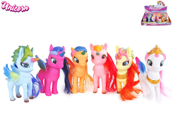 Unicorn jednorožec 13cm s otáčecí hlavou 6druhů