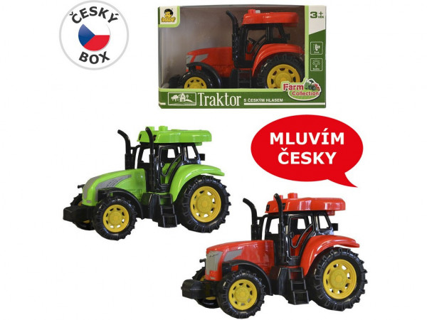 Traktor s CZ IC, světlo zvuk, na setrvačník, 15cm