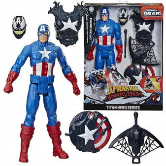 Hasbro Avengers Figurka Captain America s power fx příslušenstvím E8683