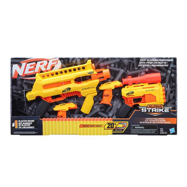 Hasbro Nerf Alpha Strike 4 blastry a šipky žlutá E8964