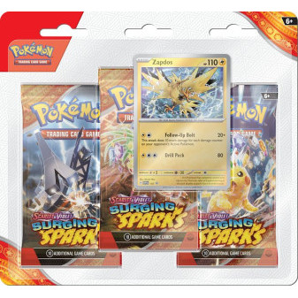 ADC Pokémon TCG: SV08 Surging Sparks - 3 Blister Booster