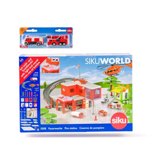 SIKU World 5508 požární stanice s hasičskými auty