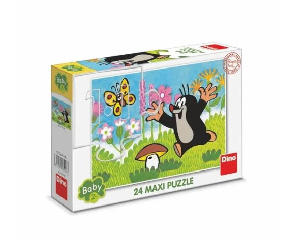 Dino Puzzle Krtek a houba 24 dílků maxi