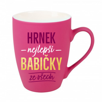 Albi Sametový hrnek - Nejlepší babička růžový STH