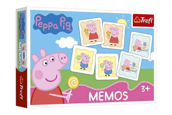 Trefl Pexeso papírové Prasátko Peppa/Peppa Pig společenská hra 30 kusů v krabici 21x14x4cm