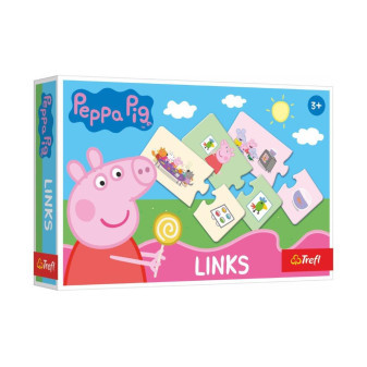 Trefl Hra Links skládanka Prasátko Peppa Peppa Pig 14 párů vzdělávací hra v krabici 21x14x4cm