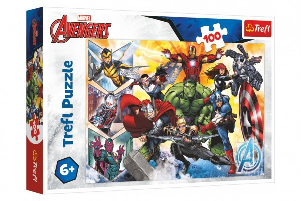 Trefl Puzzle 16431 Puzzle Síla Avengers/Disney Marvel The Avengers 100 dílků 41x27,5cm v krabici