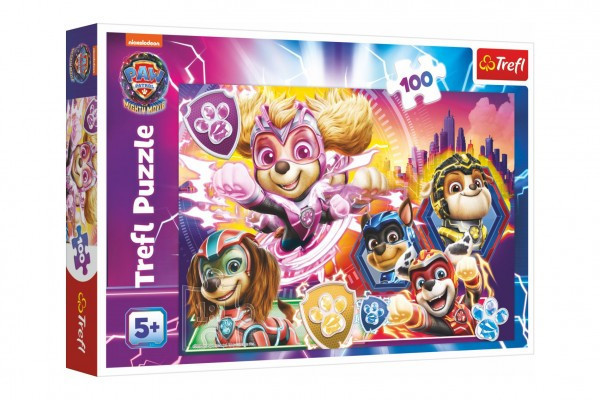 Trefl Puzzle Seznamte se s mocnými štěňaty Paw Patrol Tlapková patrola 100 dílků