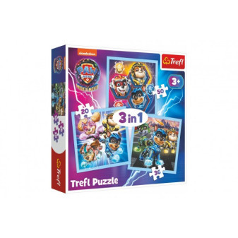 Trefl Puzzle 3v1 Mocná štěňata Tlapková patrola Paw Patrol