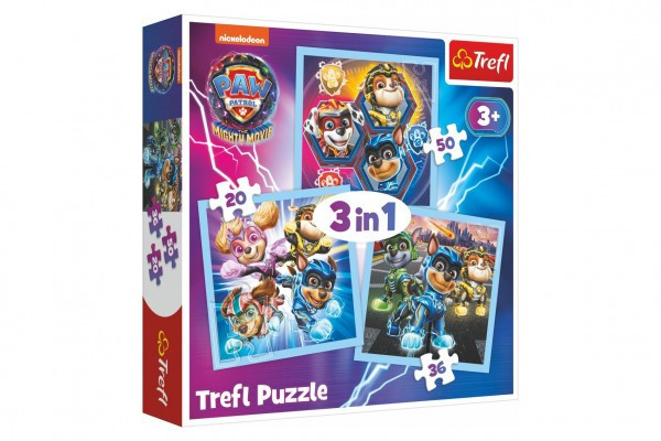 Trefl Puzzle 3v1 Mocná štěňata Tlapková patrola Paw Patrol