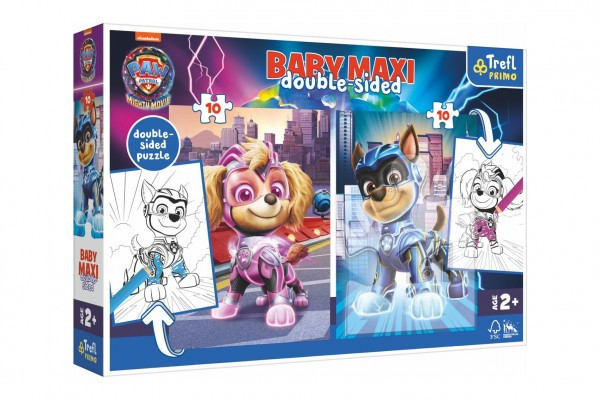 Trefl Puzzle MAXI oboustranné 2x10 dílků Hrdinští psi Tlapková patrola/Paw patrol