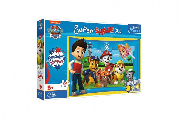 Trefl Puzzle 104 XL Super Shape Přátelé štěňat Tlapková patrola Paw patrol 60x40cm v krabici