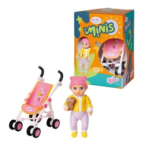 Zapf Creation BABY born Minis Sada s kočárkem a panenkou 906156