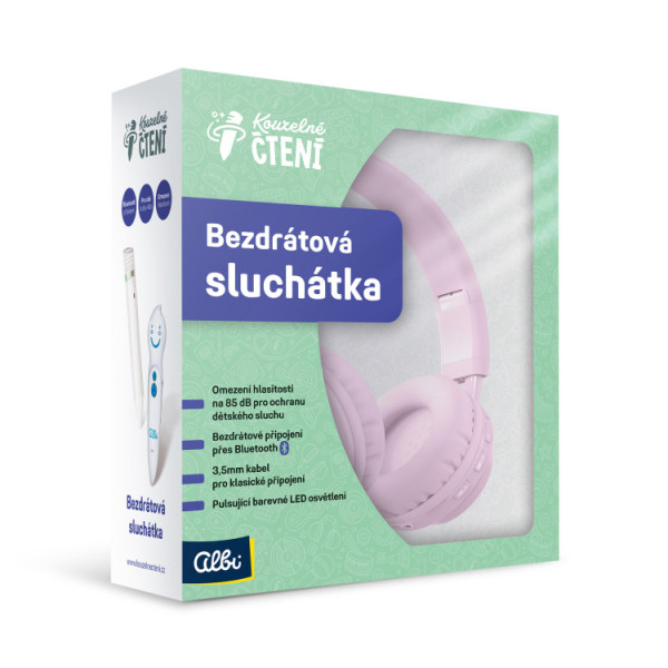 Albi Kouzelné čtení Bezdrátová sluchátka (růžová)