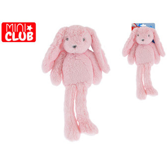 Mini Club zajíček plyšový růžový 30cm dlouhé nohy 0m+ na kartě