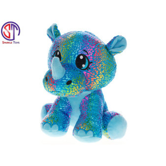 Nosorožec Star Sparkle plyšový modrý 24cm sedící 0m+ v sáčku