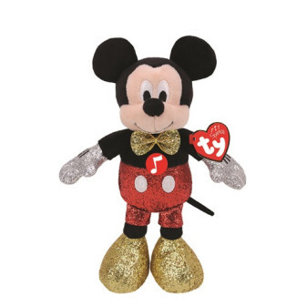 Ty  Beanie Babies plyšový MICKEY , 20 cm se zvukem