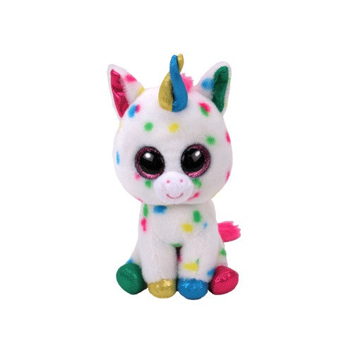 TY Beanie Boos HARMONIE - jednorožec s puntíky 24 cm