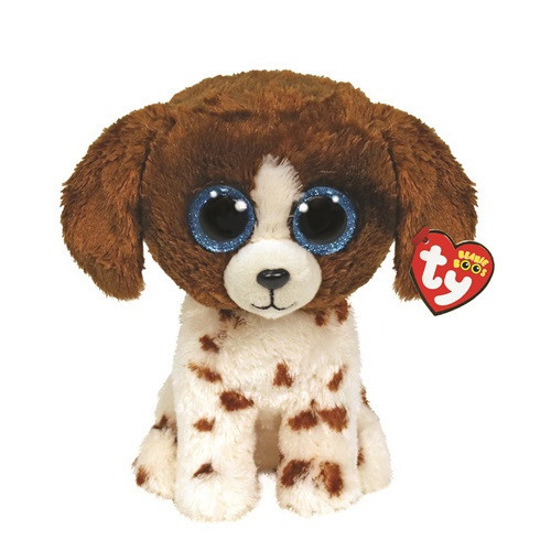 TY Beanie Boos MUUDLES - hnědobílý pes 24 cm