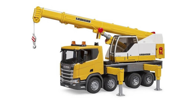 Bruder 3571 Nákladní auto Scania s jeřábem Liebherr