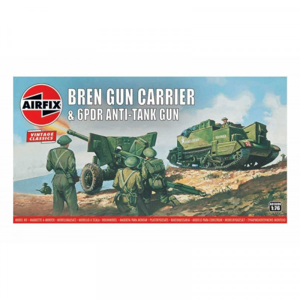 Airfix Classic Kit VINTAGE military A01309V - Bren Gun Carrier & 6 pdr Anti-Tank Gun (1:76)