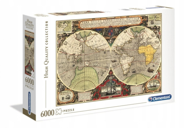 Clementoni 36526 puzzle 6000 dílků Starožitná námořní mapa světa