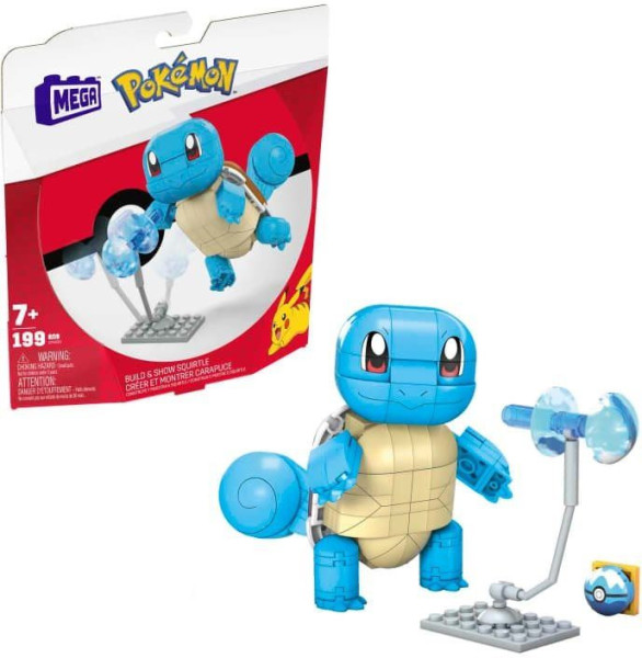 Mattel Mega Bloks Pokémon Postav a vystav si Pokémona-SQUIRTLE GYH00