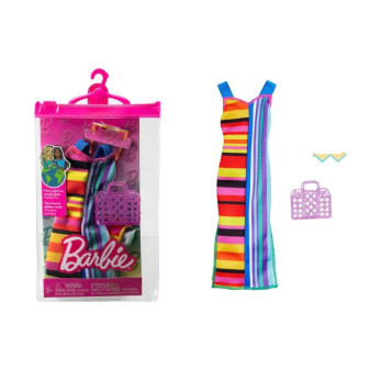 Mattel BRB Barbie Kolekce oblečení - Šaty s proužky HJT22