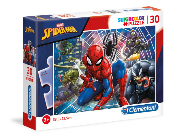 Clementoni 20250 Puzzle Supercolor 30,Spiderman