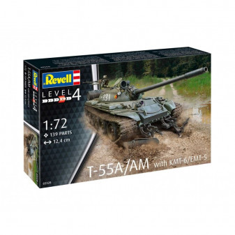 Revell Plastic ModelKit tank 03328 - T-55A/AM with KMT-6/EMT-5 (1:72)