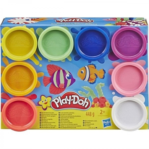 Hasbro Play Doh Balení 8 ks kelímků barvy duhy E5044