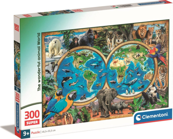 Clementoni 21723 Puzzle Úžasný svět zvířat 300 dílků