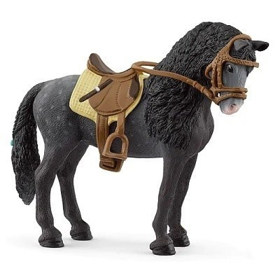 Schleich 42708 - Klisna Pura Raza Espanola Stallion se sedlem a uzdou