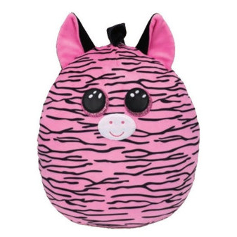 TY Squish Boos Zoey - růžová zebra 22 cm