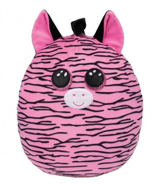 TY Squish Boos Zoey - růžová zebra 22 cm