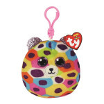 Ty Squishy Beanies GISELLE, Clip 8,5 cm - barevný leopard