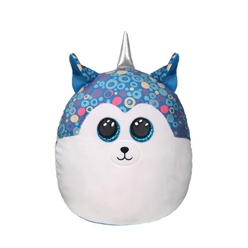 Ty Squish  Boos Helena  - modrý Husky s rohem 30 cm